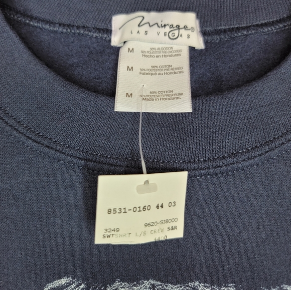 Siegfried & Roy Mirage Blue Navy Crewneck Sweatshirt Mens Medium Magicians Magic - Picture 4 of 5